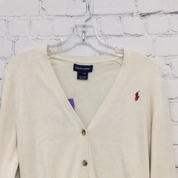 Ralph Lauren Large (12-14) Button Cardigan Sweater - Picture 3 of 5